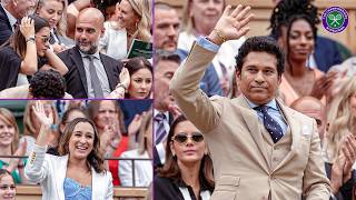 Tendulkar Guardiola Olympians and sporting stars welcomed into royal box  Wimbledon 2024 [upl. by Hnah140]