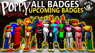 How to get ALL BADGES  Update 4   New UPCOMING BADGES  POPPY PLAYTIME MORPHS [upl. by Alvera]