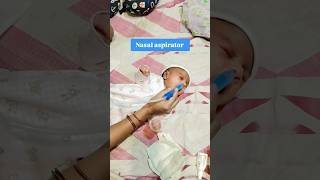 How to use nasal aspirator baby babycare newborn healthybaby youtubeshorts nasalcongestion [upl. by Ardnama475]