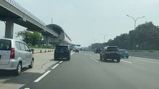 Jatikarya Bekasi to Pasar Rebo East Jakarta via Cimanggis Cibitung Toll Road  Jagorawi Toll Road [upl. by Ardnaxela251]