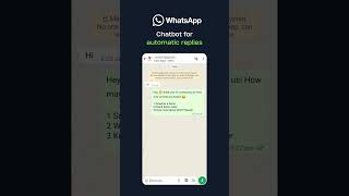 Chatbot for WhatsApp Automatic Replies  WhatsApp Marketing whatsappmarketing whatsapp chatbot [upl. by Roberta]