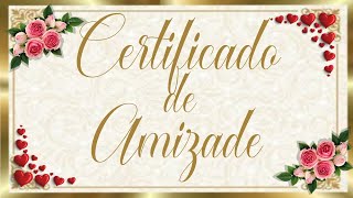 Certificado de Amizade para 2024 Contrato de Amizade para compartilhar melhores amigos [upl. by Tserof23]