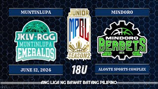 Junior MPBL Season 2  Muntinlupa JKLV RGG Emeralds VS Mindoro Berbets  18U [upl. by Fanni]