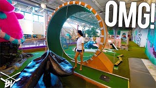 THE CRAZIEST MINI GOLF COURSE IN THE WORLD  DOUBLE HOLE IN ONE AND INSANE HOLES [upl. by Struve]