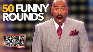 50 FUNNY Family Feud Steve Harvey Answers amp Rounds [upl. by Ahsienot]