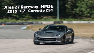 Area 27 Track  C7 Z51 corvette  HPDE  July 2024 [upl. by Pappas]