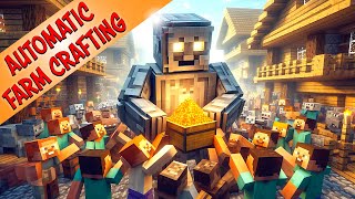 How to use Autocrafting in Minecraft Farms  The Iron Farm [upl. by Eanar]