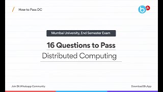 How to PassScore in Distributed Computing  DC  Sem8 Computer  Mumbai University [upl. by Silra]