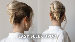 60 Second Sleek Updo Tutorial ❤️ [upl. by Alekat]