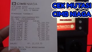 Cara cek mutasi ATM CIMB NIAGA [upl. by Saylor]