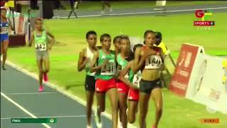 Ethiopia wins Gold Silver and Bronze Womens 5000M Final 13th African Games 2024 [upl. by Ekeiram163]