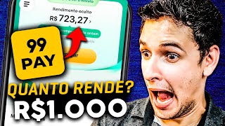 🟡 Conta 99PAY Quanto Rende 1000 reais no 99PAY em 2024 Rendimento 99PAY Vale a Pena SIMULADOR [upl. by Ariajaj]