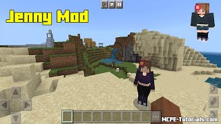 How To Install Jenny Mod in Minecraft PE 121 Virtual Girlfriend Addon [upl. by Harol]