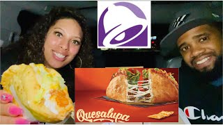 Part 5 Quesalupa Meal from Taco Bell Eating Out All Day [upl. by Ynafets283]