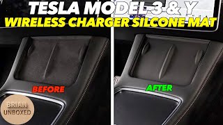 Wireless Charger Silicone Mat For Tesla Model 3 amp Y  Review [upl. by Maisel59]