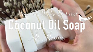 DIY Coconut Oil Soap Easy 3 Ingredient Soap At Home recipe soapmaking [upl. by Brian]