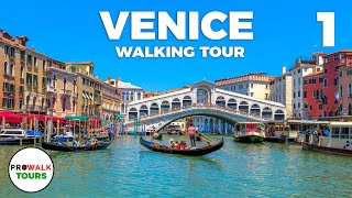 Venice Italy Walking Tour PART 1  4K 60fps  with Captions [upl. by Lirrehs71]