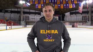 Elmira College Mens Ice Hockey PostGame Interview With Chris Janzen 21 [upl. by Ahsrav]