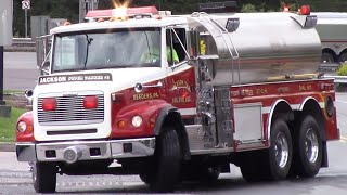 Jackson Township Fire Company Tanker 276 amp Pocono Mountain Fire Company Tanker 323 Responding [upl. by Neevan785]