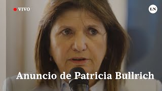 EN VIVO  Patricia Bullrich anuncia el nuevo protocolo de seguridad contra piquetes [upl. by Ayekehs]