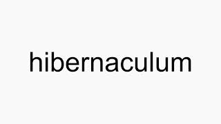 How to pronounce hibernaculum [upl. by Etsyrk709]