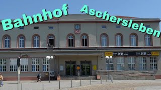 4K Zugverkehr im Bahnhof Aschersleben [upl. by Radloff]