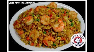 Como hacer Arroz frito chino con camarones  Comida China [upl. by Atiniv715]