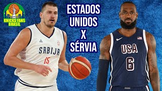 EUA 95x91 SÉRVIA  BASQUETE MASCULINO  SEMI FINAL  OLIMPÍADAS PARIS 2024  LIVE REACTS [upl. by Alleda]