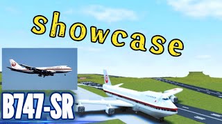 roblox plane crazy Japane air line B747SR showcase [upl. by Josey]