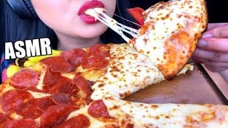 ASMR Phan cheesy pepperoni pizza Mukbang bites only [upl. by Nawoj211]