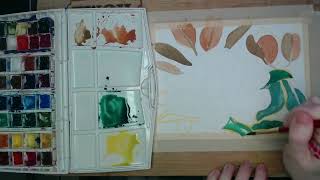 Southern Magnolia in watercolor part one [upl. by Ecerahs]