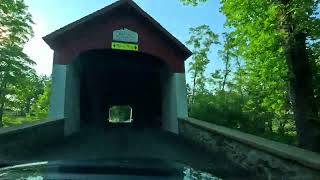 Perkasie Pennsylvania and Covered Bridge Timelapse Drive [upl. by Aerdnat185]