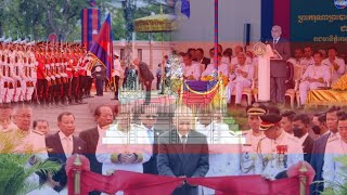 Cambodian Anthem  Inauguration Ceremony Of The Constitution Monument In 09242024 [upl. by Mairym]