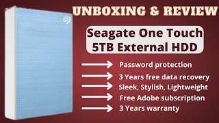 Best 5 TB external hard drive with data recovery service  Seagate 5 TB one touch hard drive [upl. by Kassaraba562]