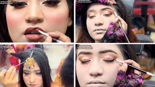 Peach color eye makeup look full tutorial [upl. by Annola]