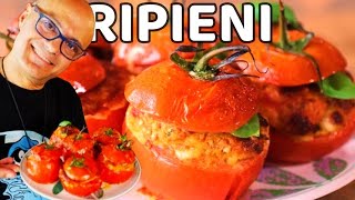 POMODORI RIPIENI saporiti ANCHE SENZA FORNO ricetta pomodori ripieni SENZA CARNE [upl. by Leunamme138]