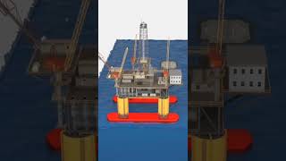 How Oil Rigs are floated in extreme weather conditions factstelugu ytshorts [upl. by Aonehc]