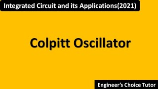 Colpitt Oscillator [upl. by Casabonne217]