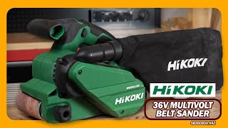 HiKOKI 36V MultiVolt Brushless Cordless Belt Sander Skin  SB3608DA H4Z [upl. by Athalla973]