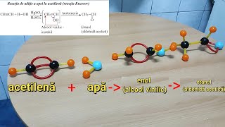 Modelarea reacției de adiție a apei la acetilenă [upl. by Harlow]