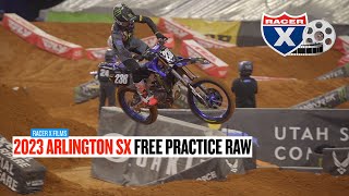 2023 Arlington Supercross Free Practice RAW  Racer X Films [upl. by Noiztneb]