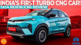 Indias First Turbocharged CNG Car Is it actually good Tata Nexon iCNG Review  Upshift [upl. by Yemaj]