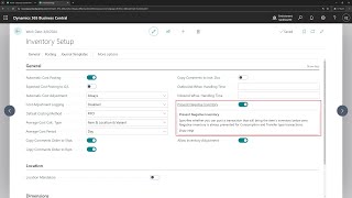 Business Central short video Prevent Negative Inventory items inventory below zero [upl. by Proud]
