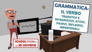 Verbi transitivi intransitivi attivi passivi riflessivi impersonali  Con sottotitoli [upl. by Akinimod]