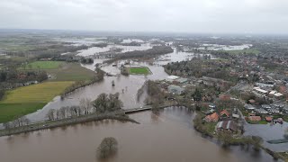 Hoogwater in de Overijsselse Vecht  Hochwasser in der Vechte [upl. by Mellman69]