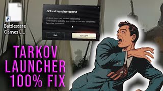 This launcher FIX works every time Escape from Tarkov Critical Update Error 100 FIX 2020 [upl. by Thorin738]