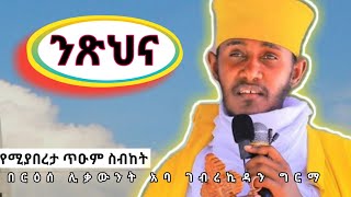 ንጽህናን መጠበቅ  እጅግ ጥዑም ስብከት ርዕሰ ሊቃውንት አባ ገብረኪዳን ግርማAba Gebrekidan Girma sibket ስብከት ethiopian [upl. by Nahtaoj491]