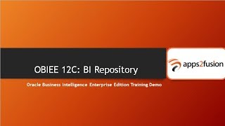 OBIEE 12C BI Repository RPD [upl. by Ninnette350]