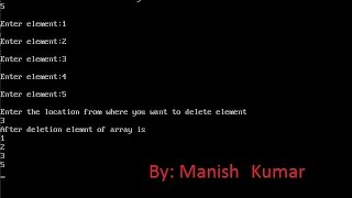 C program to delete element in a given array38 [upl. by Leicester]
