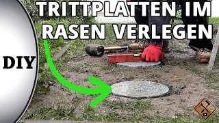 Trittplatten im Garten verlegen  Trittplatten betonieren [upl. by Diao669]